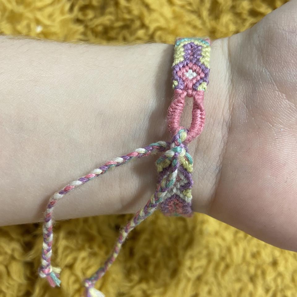 🌸 adjustable pastel heart friendship bracelets 💕 - Depop