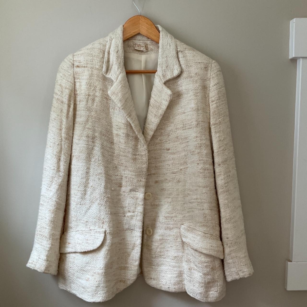 B. Altman and Co 1960s Linen / silk blazer Color:... - Depop