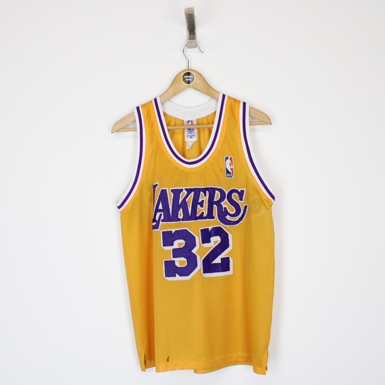 Vintage 80’s LA Lakers NBA Spalding Yellow USA Vest... - Depop