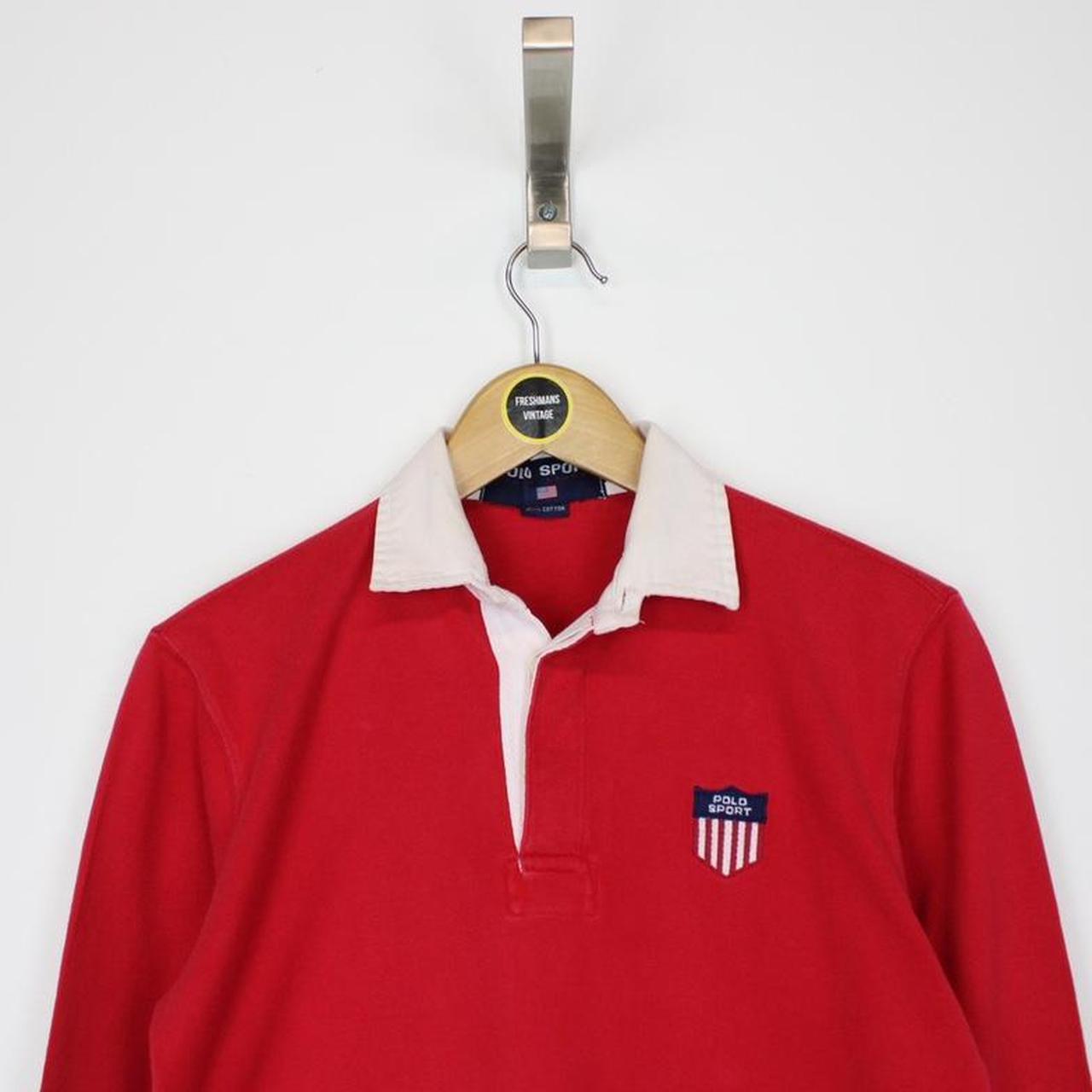 Vintage 90s Polo Sport USA Ralph Lauren Red and...