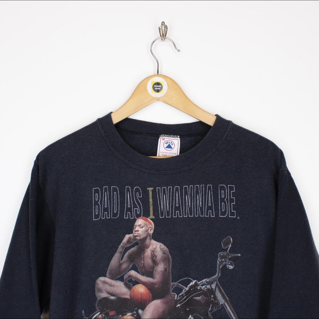 Rodman Brand Men's on Fire Crew Neck Sweatshirt in Washed Black - Size Medium
