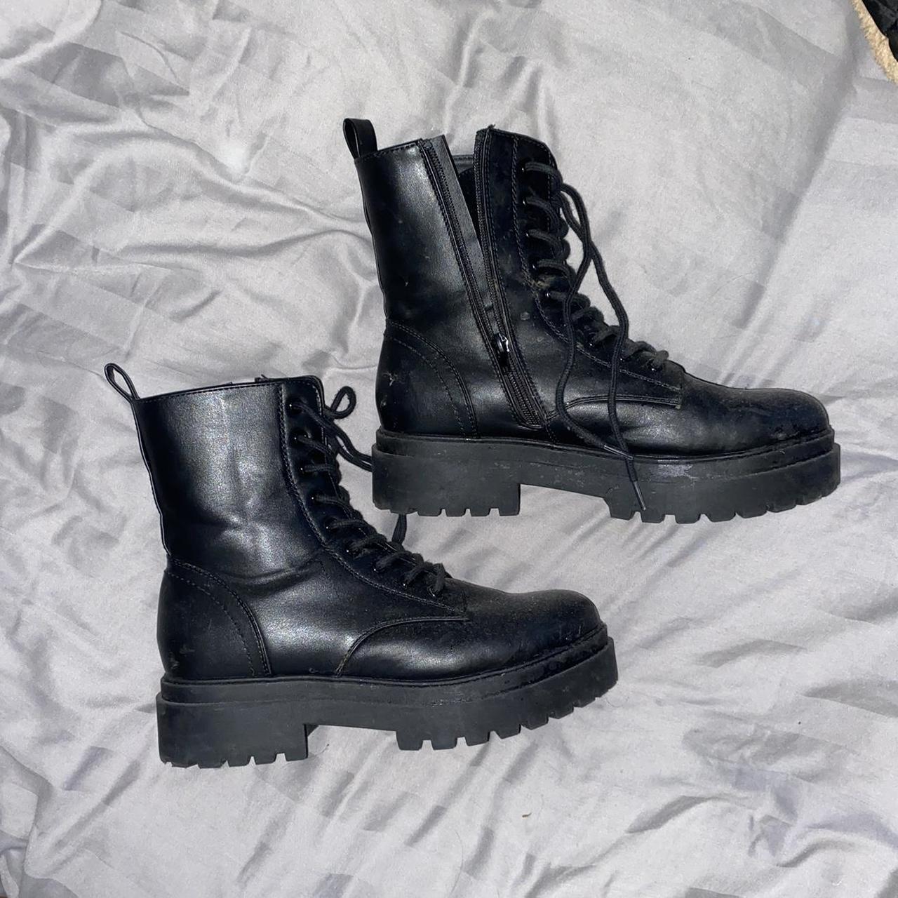 Chunky platform boots - Worn once but haven’t... - Depop