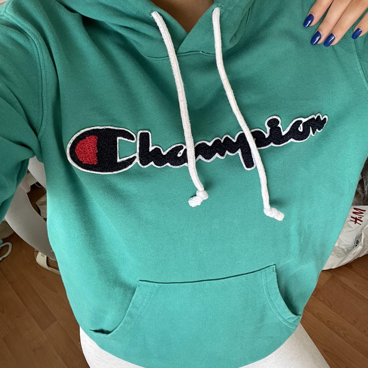 sage green champion hoodie