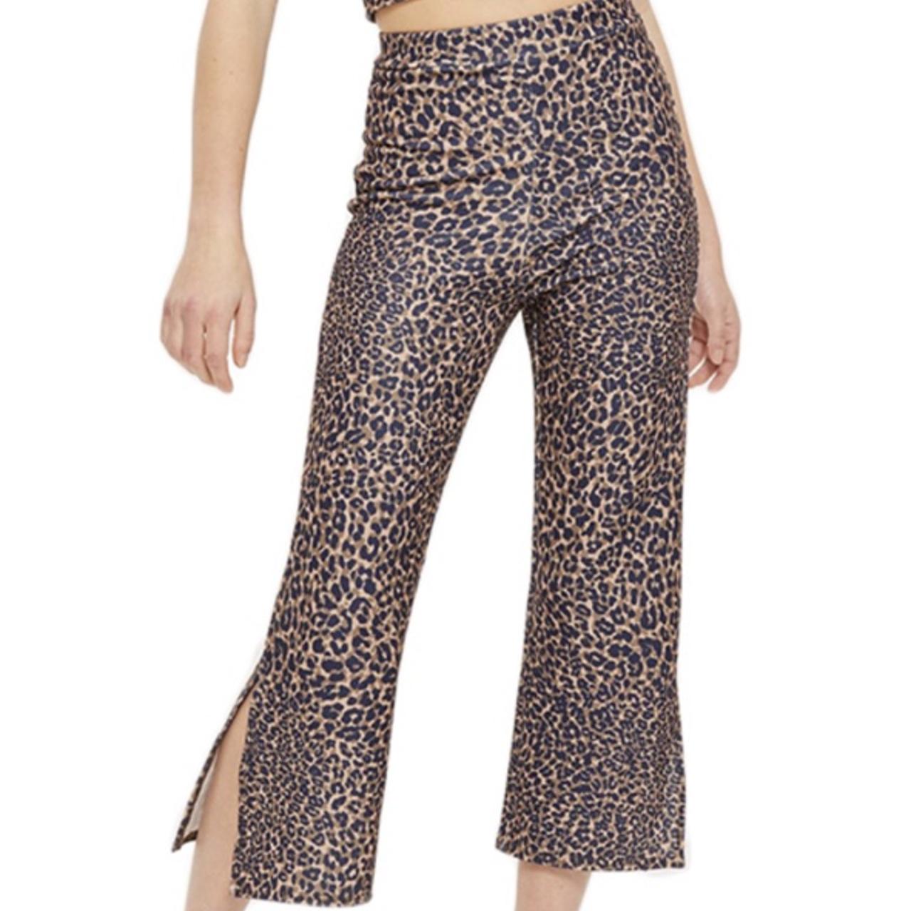 Topshop Oh My Love Leopard Trousers   Culottes Worn - Depop