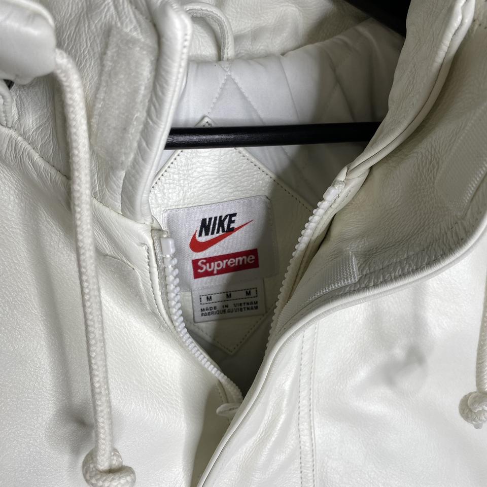 Supreme Nike Leather Anorak Jacket FW19 Size: M - Depop