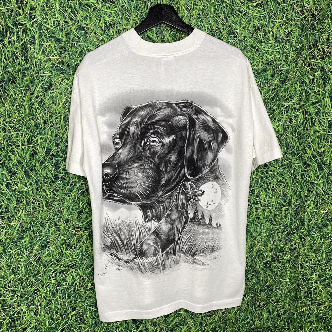 Vintage Dog Big Head Nature T Shirt 90s Size: XL... - Depop