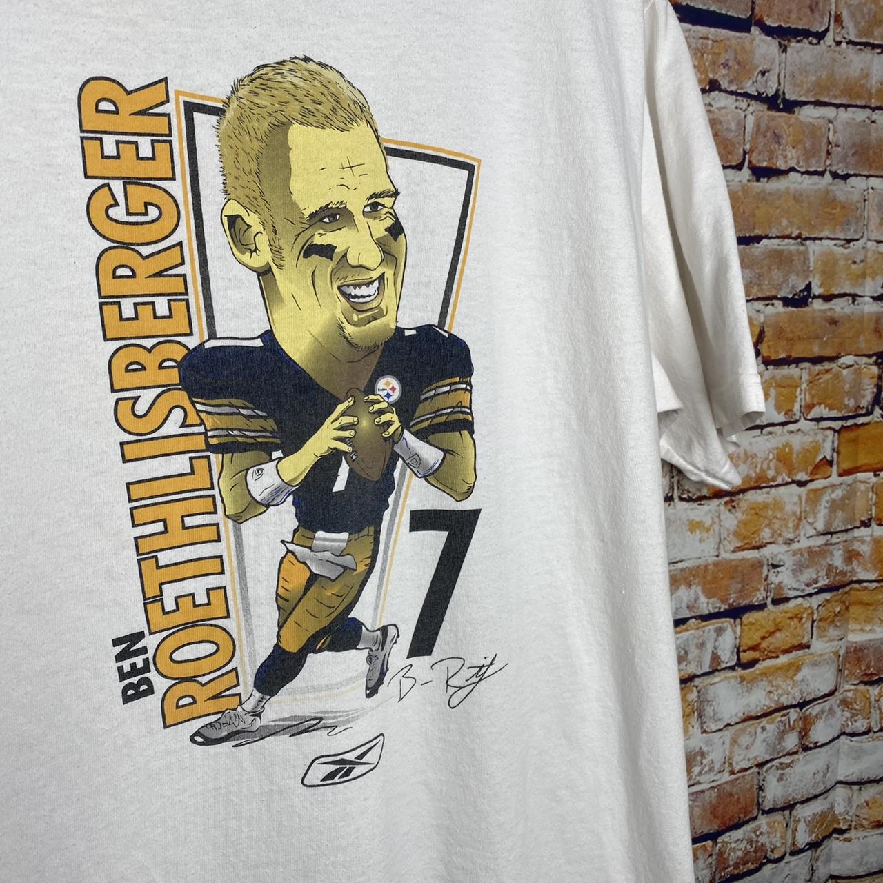 Reebok Ben Roethlisberger Pittsburg Steelers T-Shirt - Depop