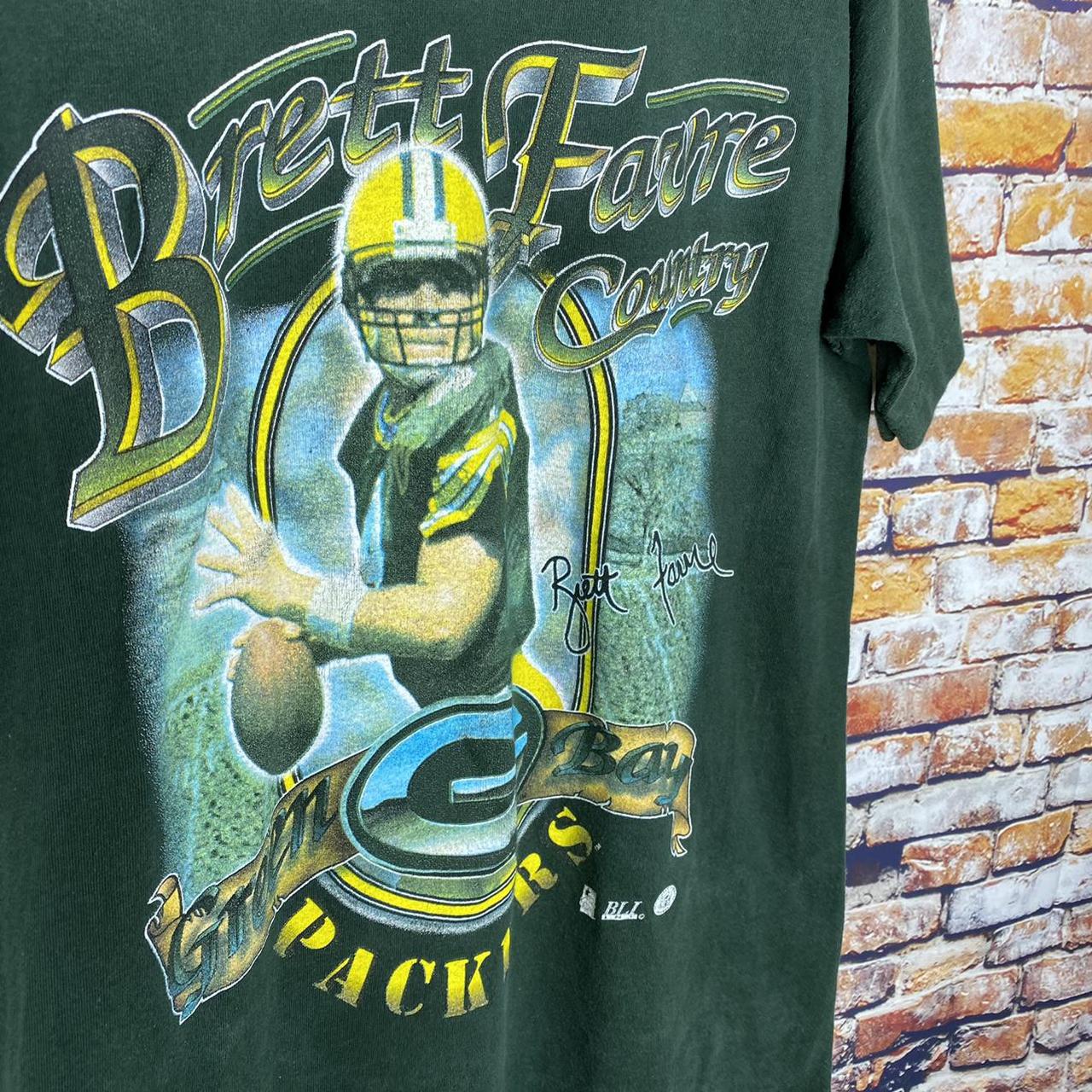 Vintage Brett Favre T-shirt Green Bay Packers - Depop