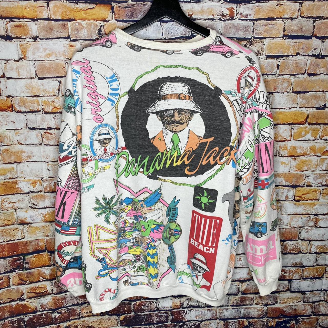 Vintage Panama Jack Surf All Over Print Crewneck - Depop