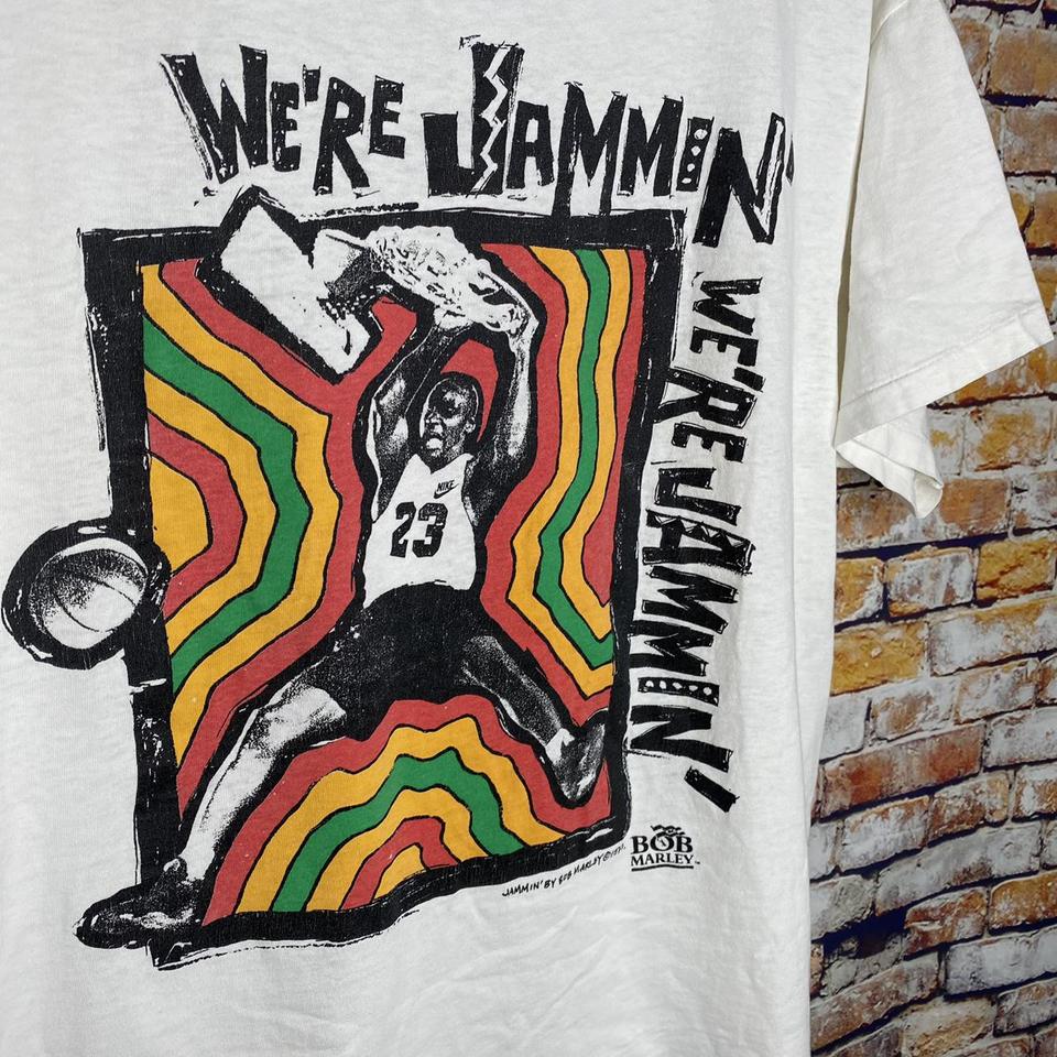 Vintage Nike Michael Jordan Bob Marley Were Jammin T... - Depop