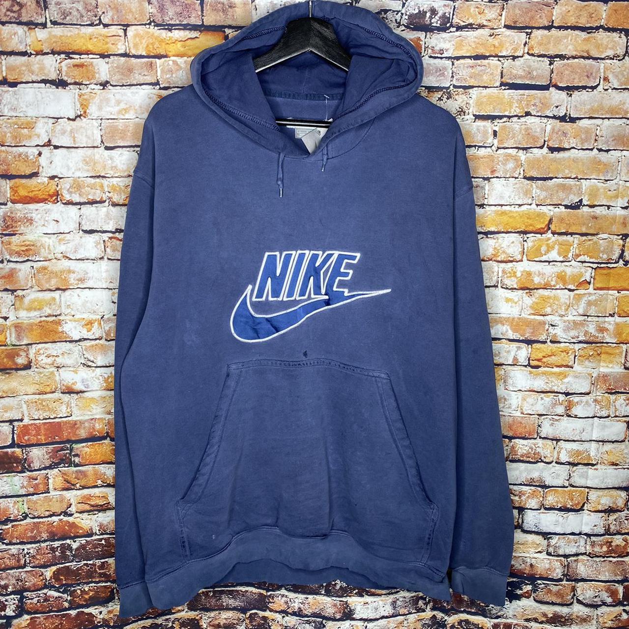 Vintage Nike Swoosh Tackle Twill Logo Hooded Depop