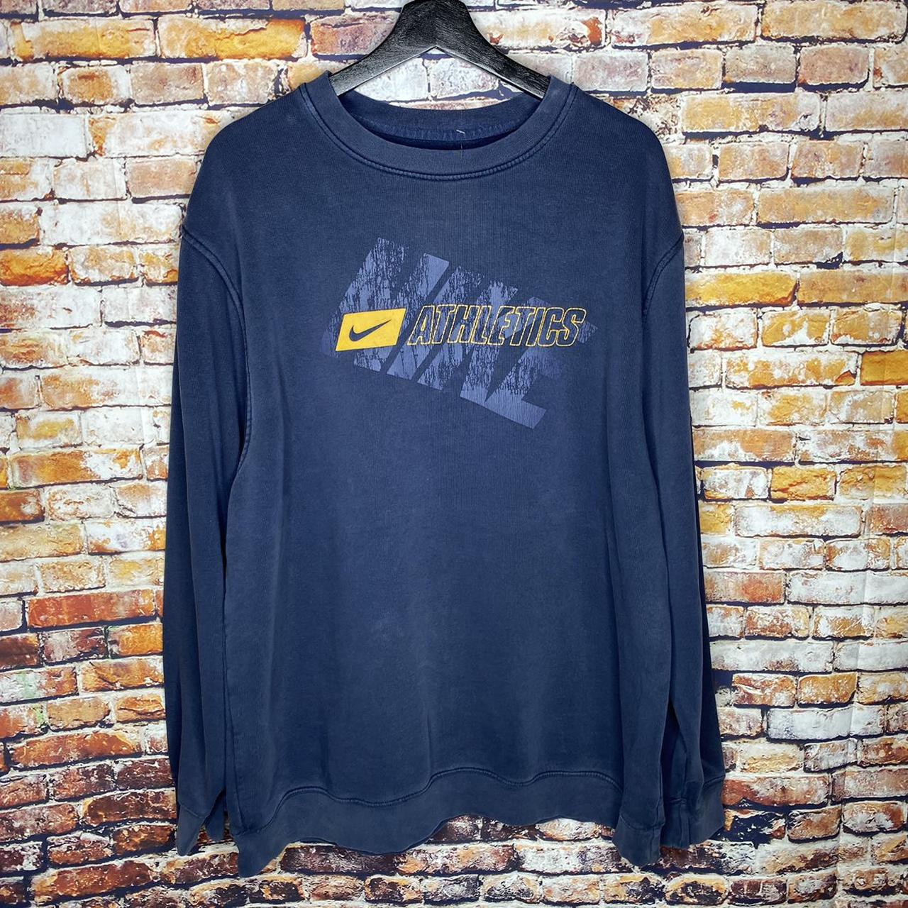Vintage Nike Athletics Michigan Crewneck Sweatshirt - Depop