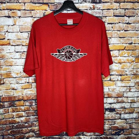 Vintage Supreme Air Jordan Wings Logo 1998 T Shirt... - Depop