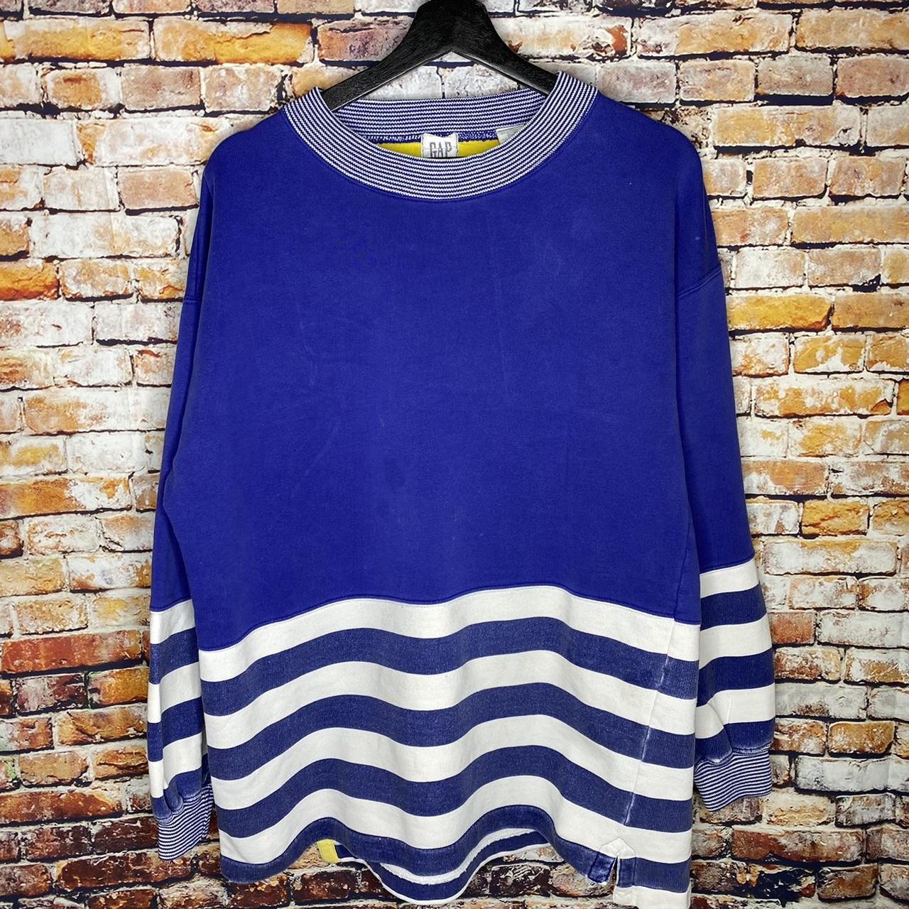 gap striped sweatshirt