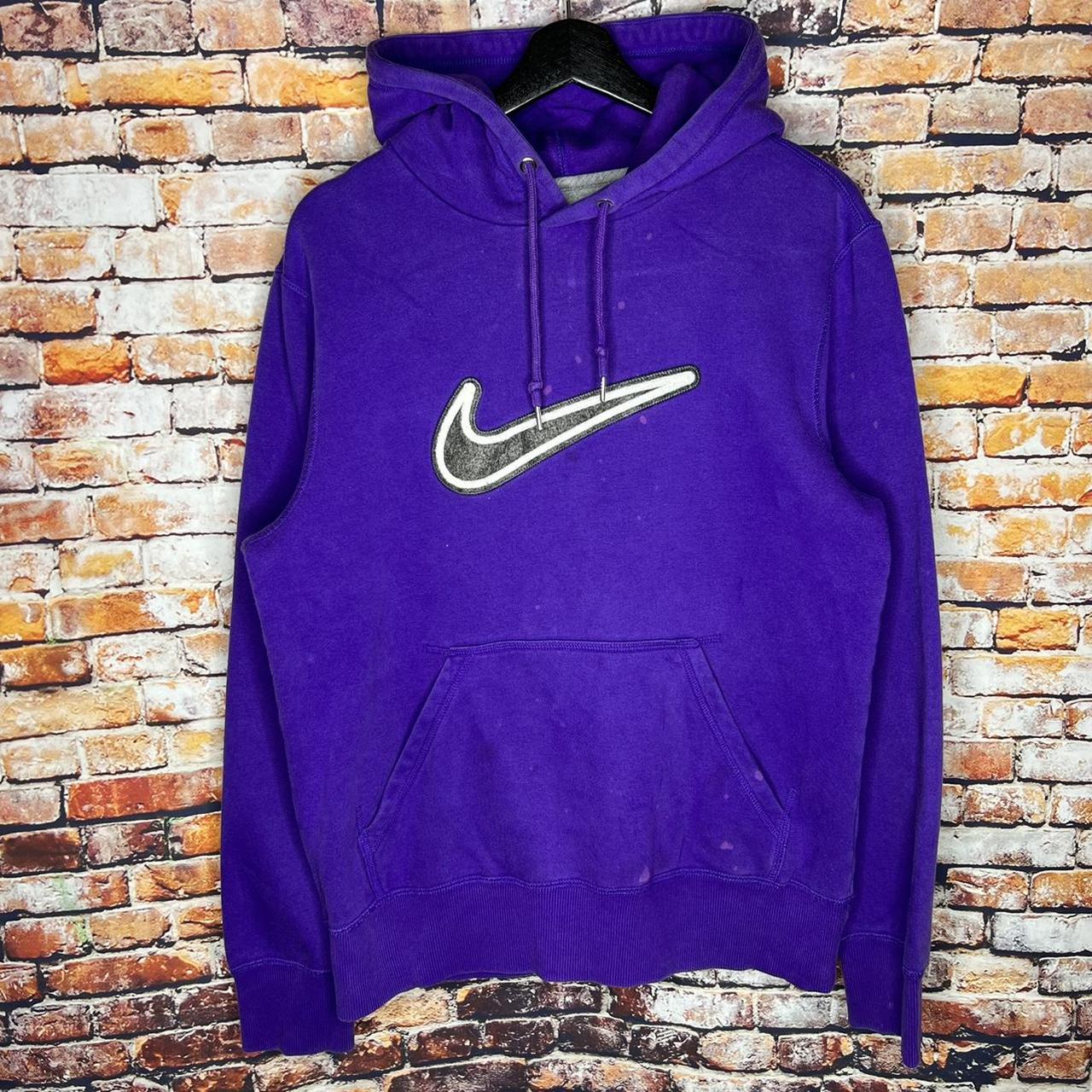 Purple nike swoosh online hoodie