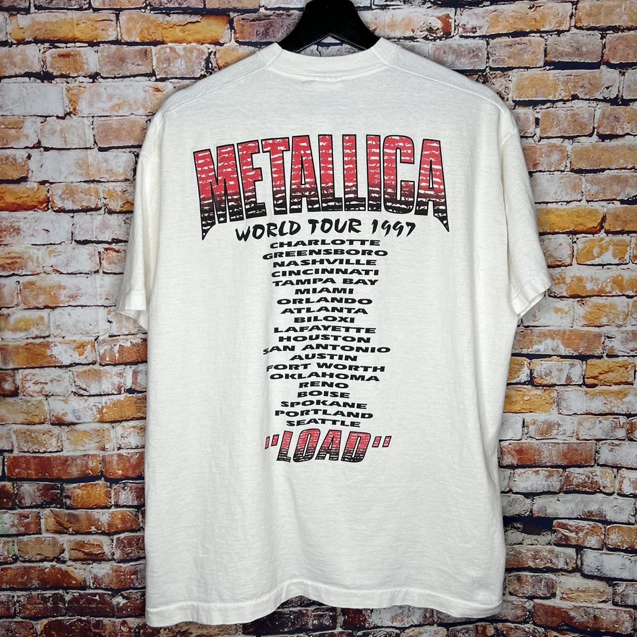 Vintage Metallica Load World Tour 1997 T Shirt... - Depop