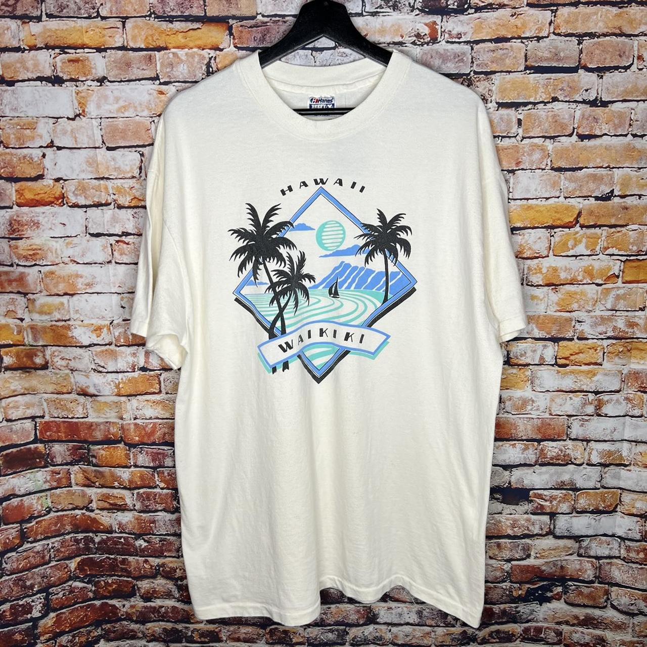 Vintage Waikiki Beach Hawaii T Shirt 80s Size: XL... - Depop
