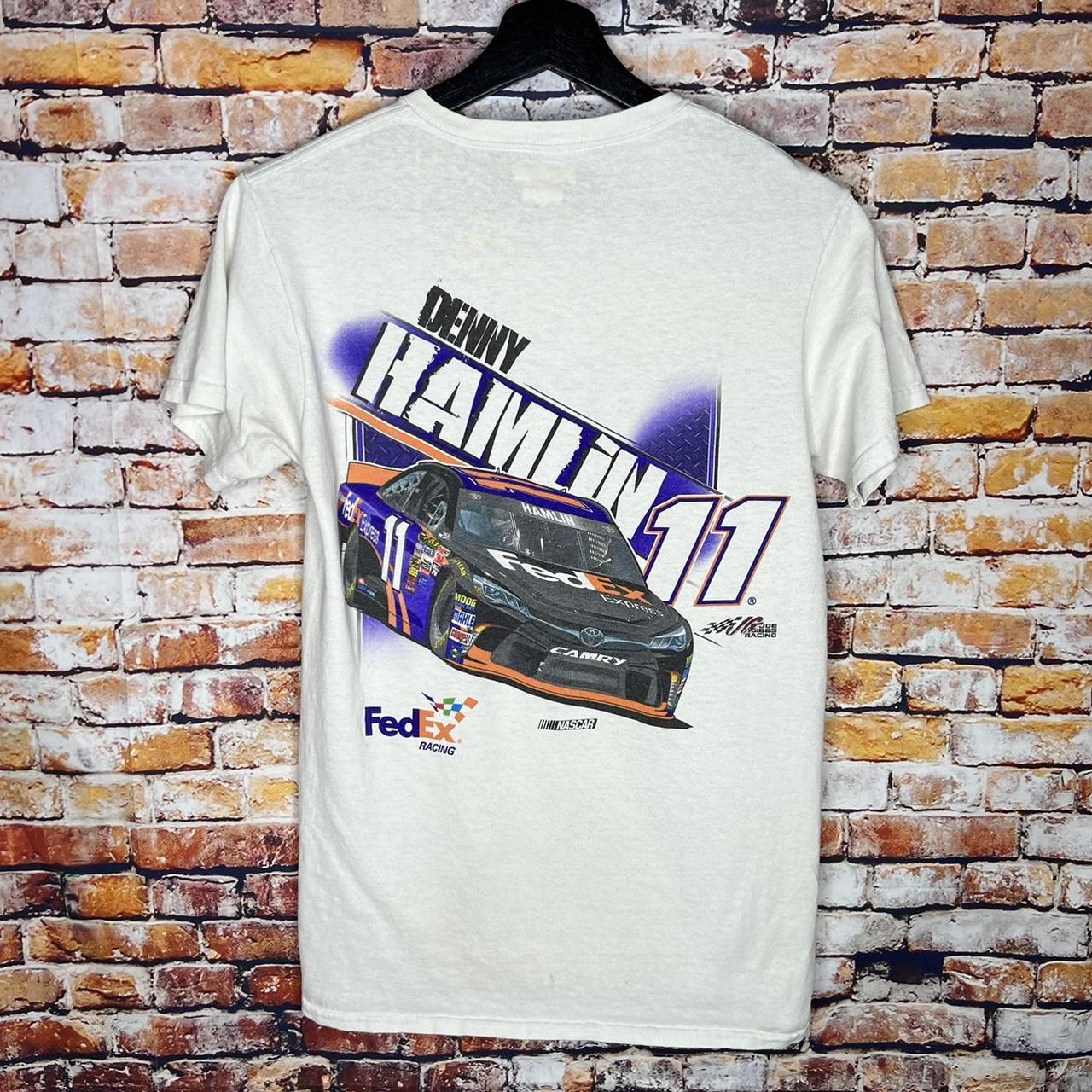 NASCAR Denny Hamlin Fed Ex Racing T Shirt Size S Depop