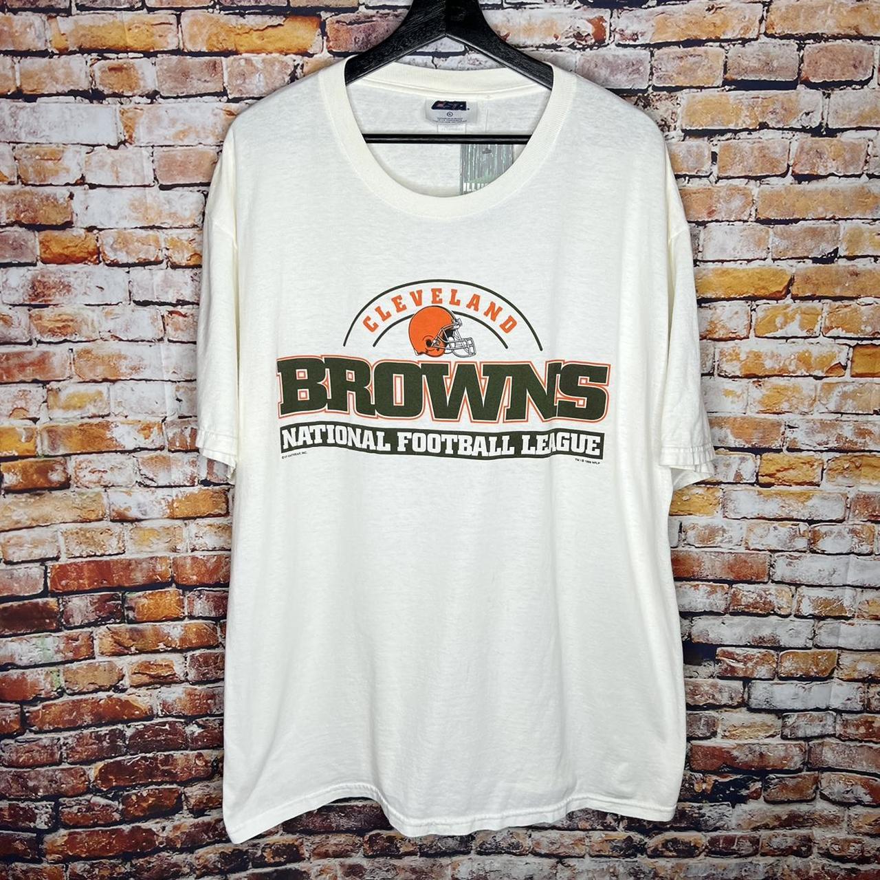 MENS Cleveland Browns NFL Team Logo White T-Shirt White