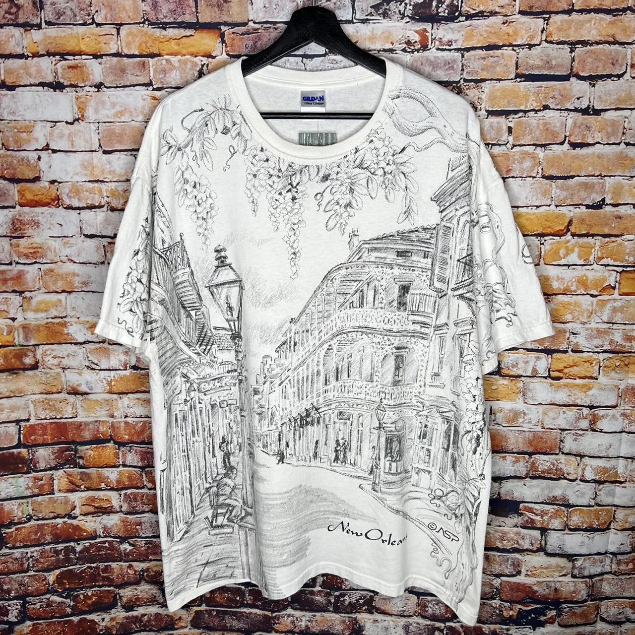 Vintage New Orleans Louisiana All Over Print T Shirt&hellip; - Depop