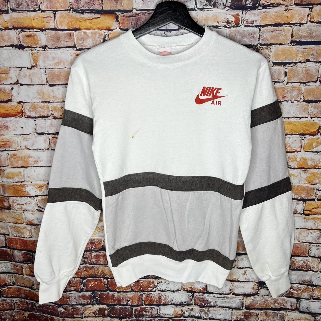 nike striped crewneck