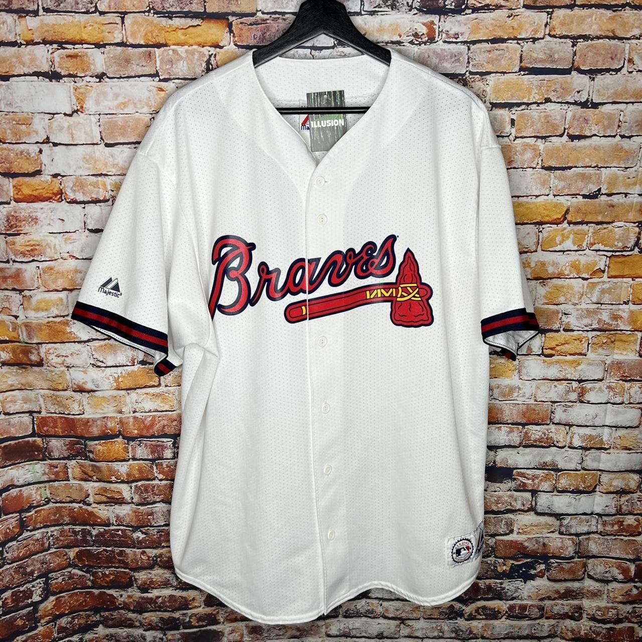 Atlanta Braves Vintage Majestic Baseball Teeshirt - Depop