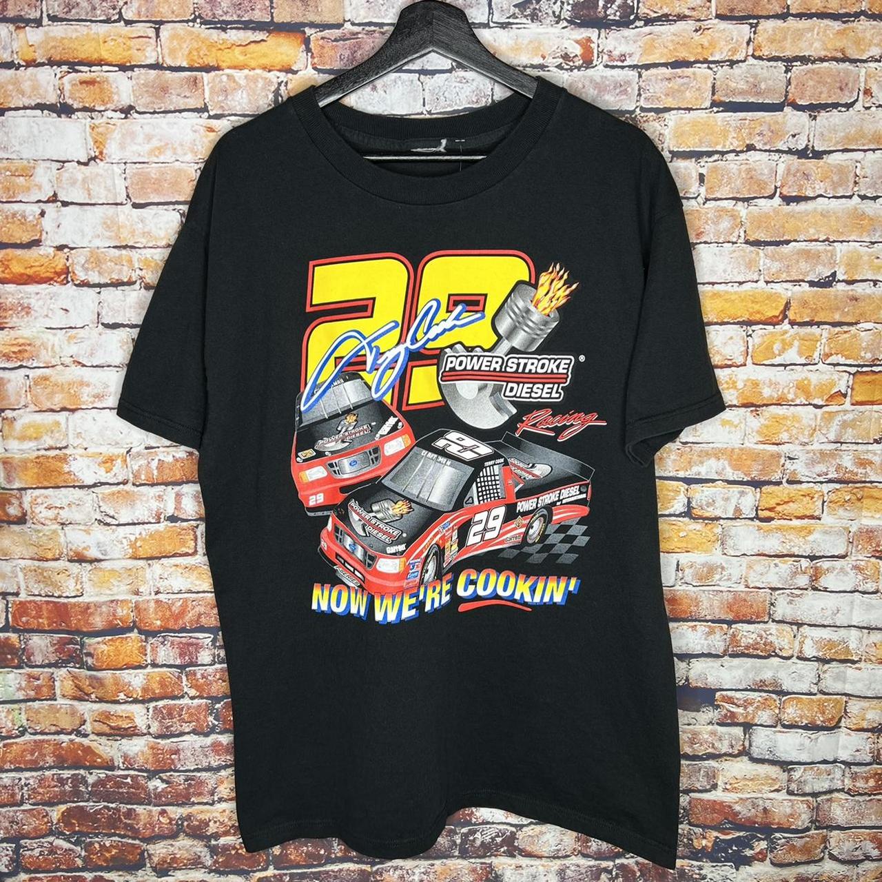 Vintage NASCAR Power Stroke Diesel Racing T Shirt... - Depop