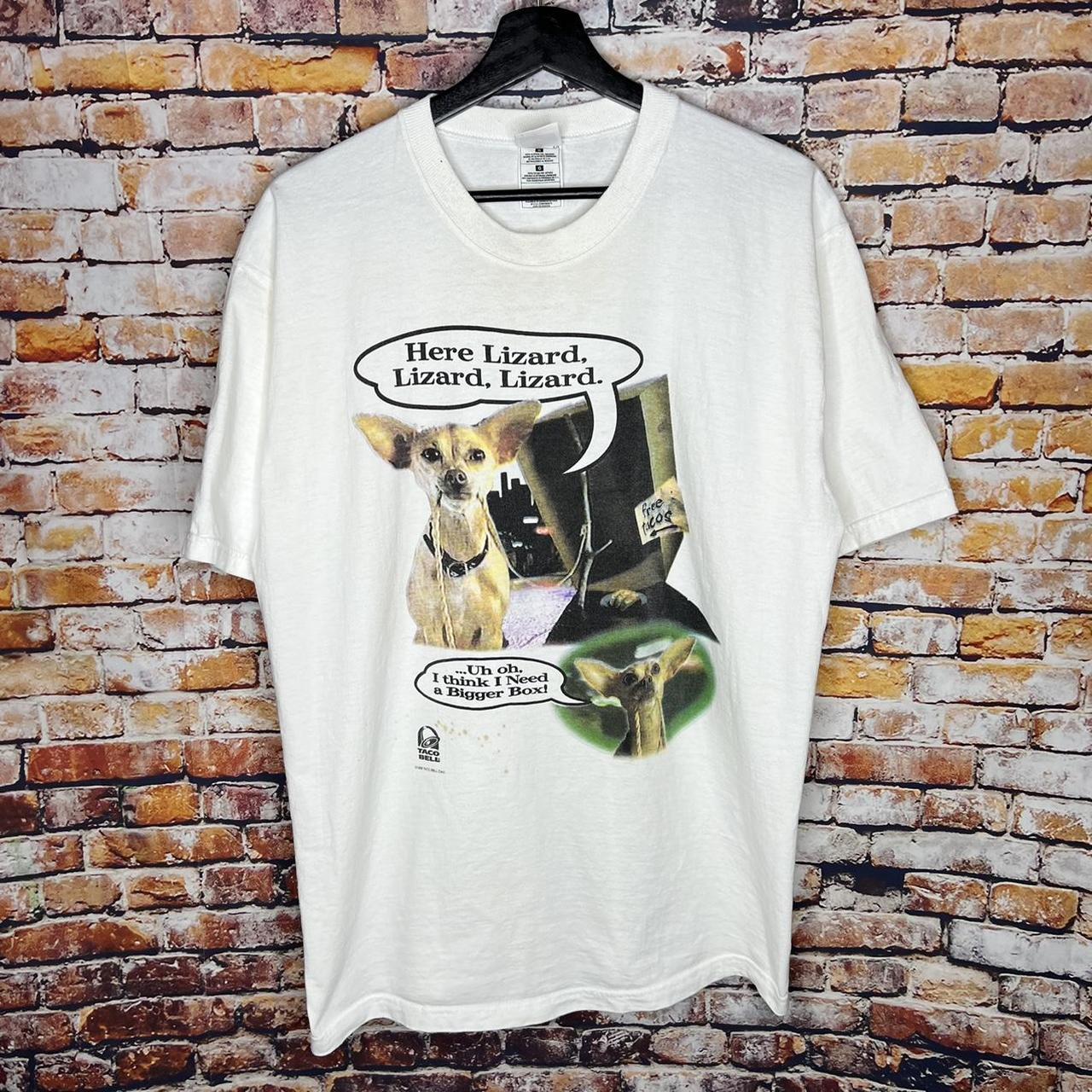 Vintage Taco Bell Chihuahua Here Lizard 1998 Promo T... - Depop
