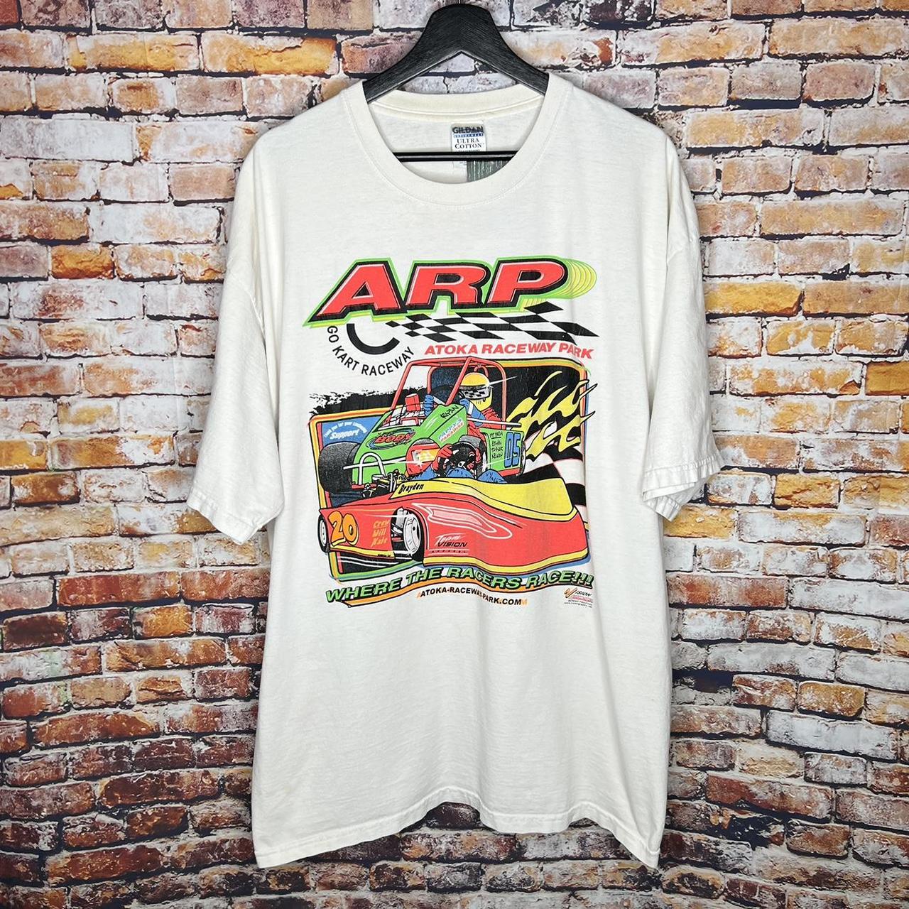 Vintage NASCAR Go Kart Racing T Shirt 00s Size: XXL... - Depop