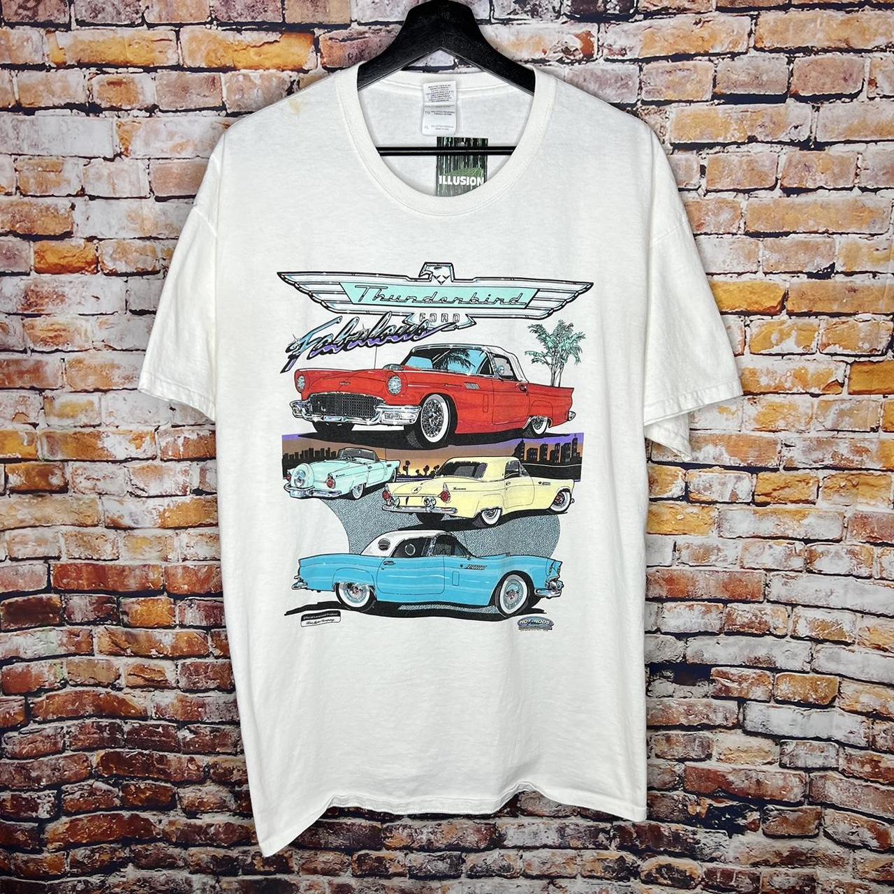Vintage Hot Rod Cars Thunderbird Ford T Shirt... - Depop