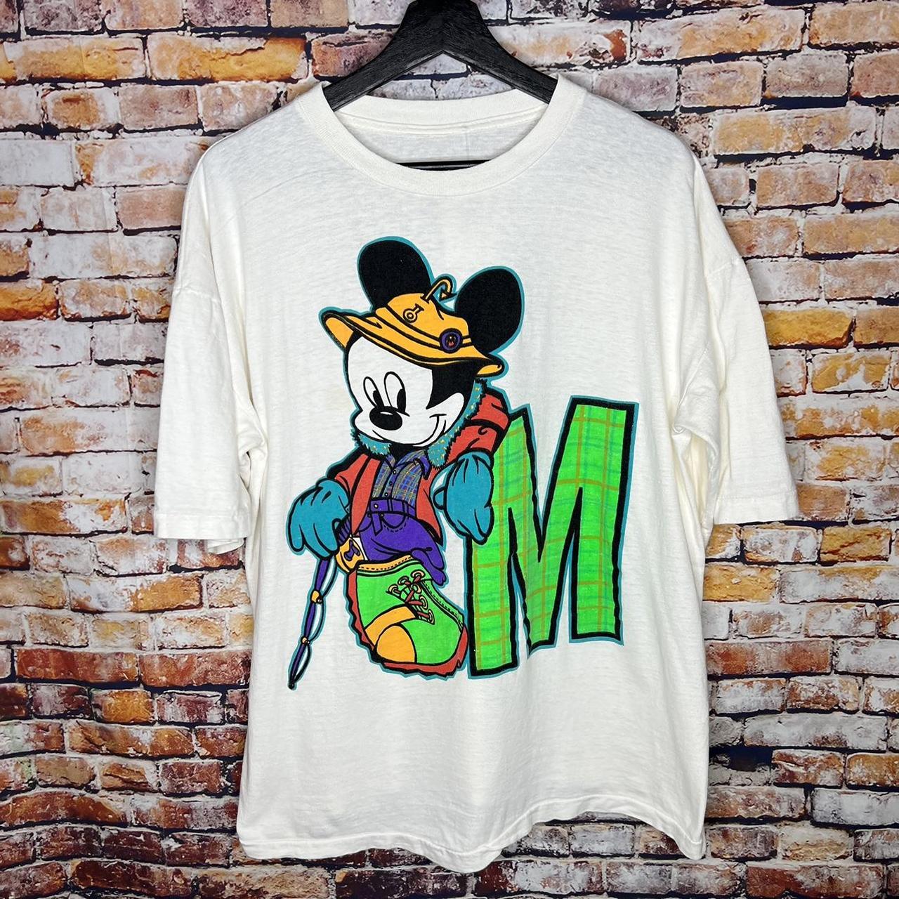 Vintage Disney Mickey Mouse Fishing T Shirt - Depop