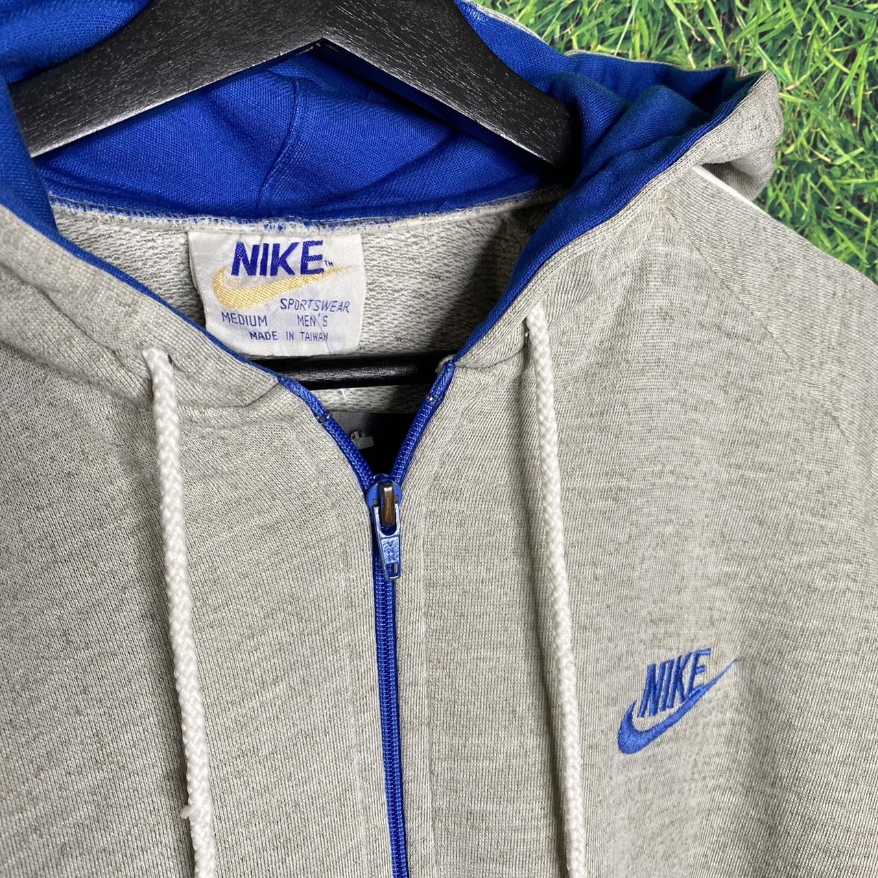 Vintage Nike Zip Up Hooded Sweatshirt 70s 80s Size Depop