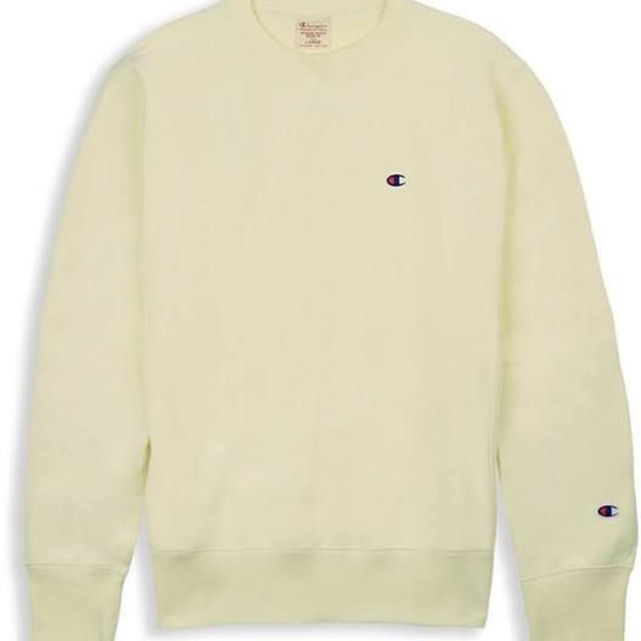 Pastel yellow champion jumper Size small So nice... - Depop