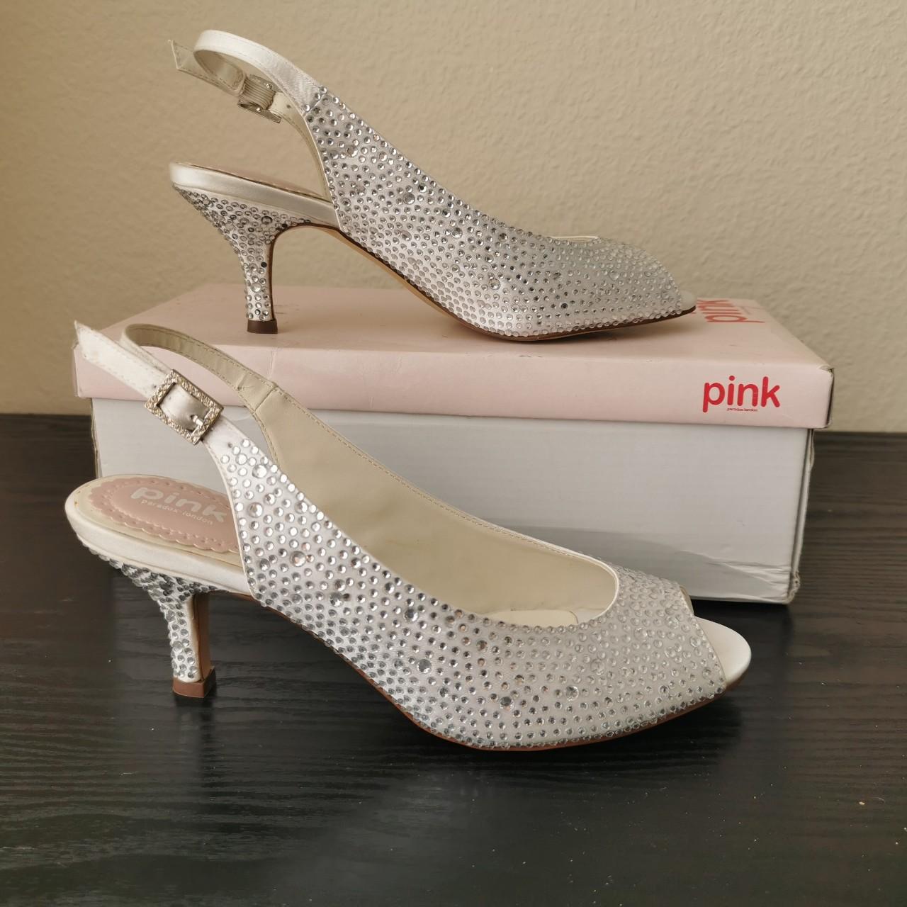 Silver sandals mid heel on sale uk