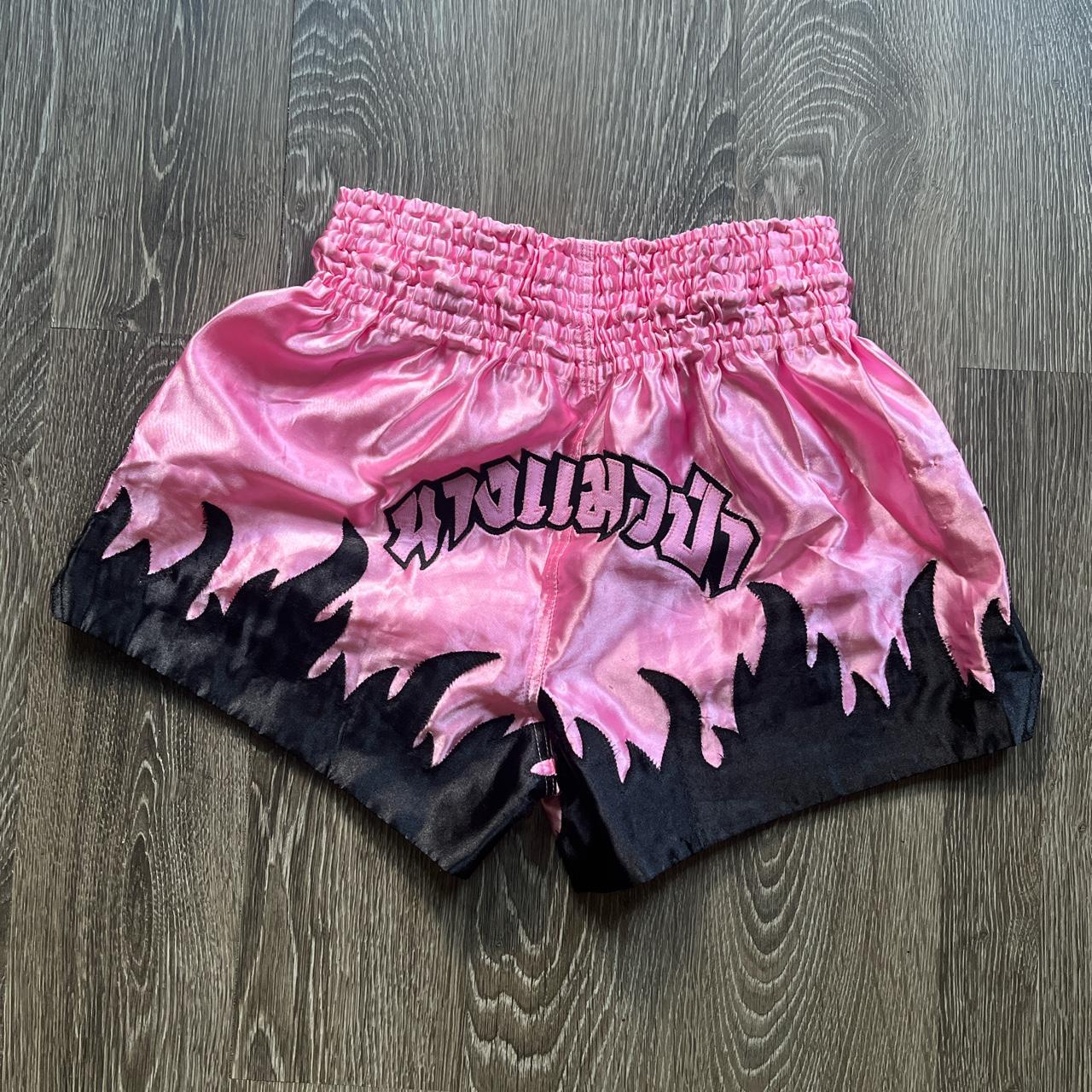 cute girly boxing muy thai shorts worn above waist.... - Depop