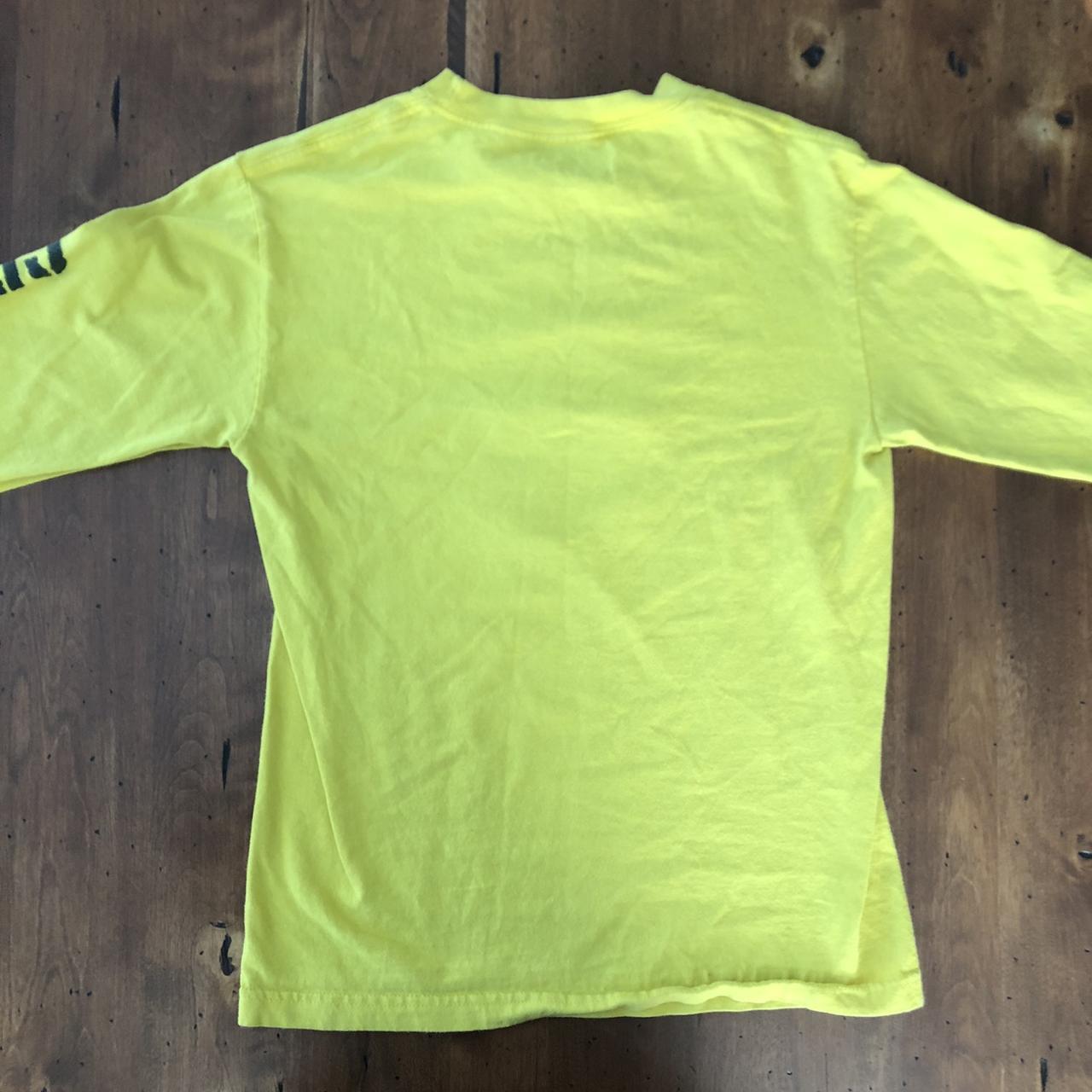 Men's Yellow and White T-shirt | Depop