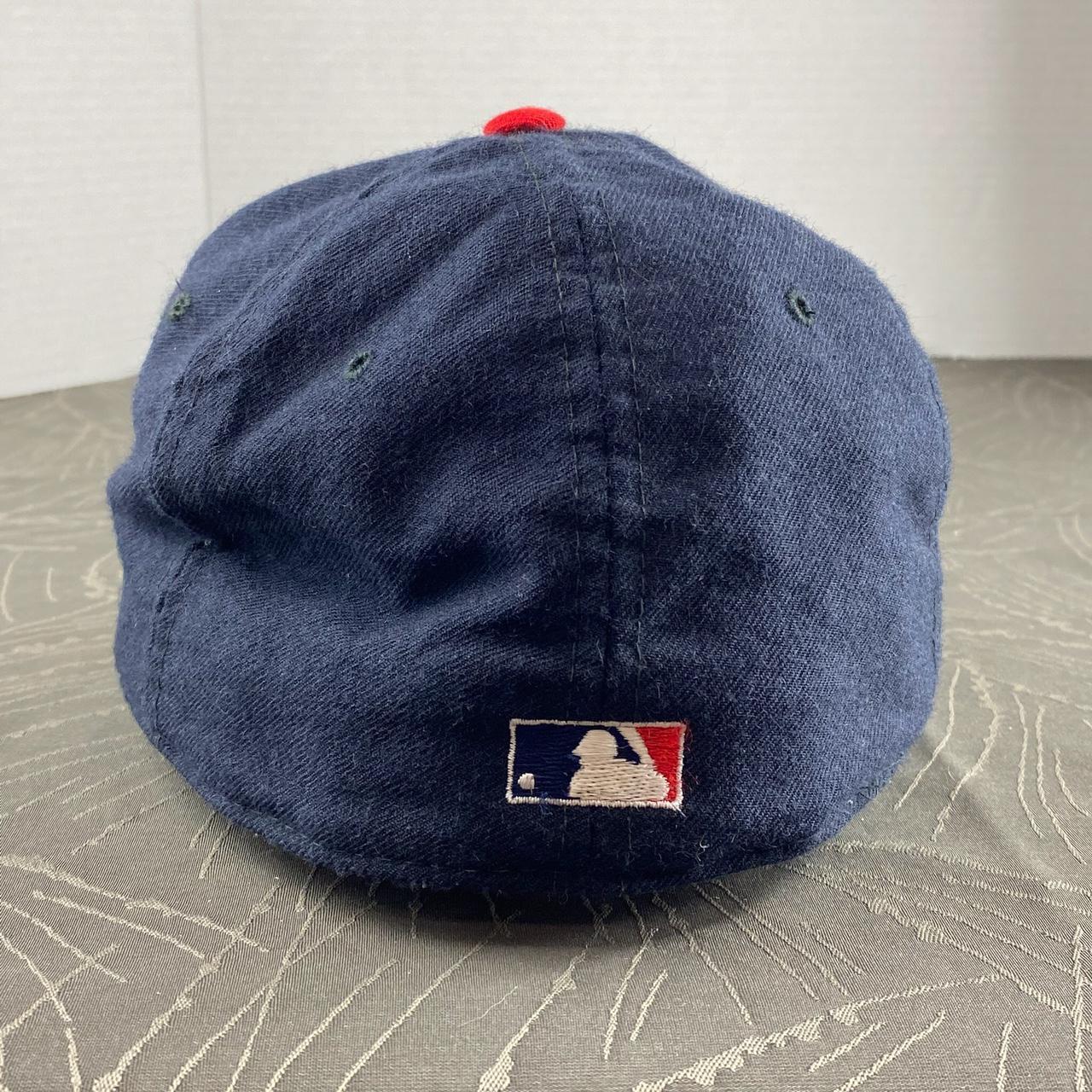 Atlanta Braves vintage 100% Wool fitted hat with... - Depop