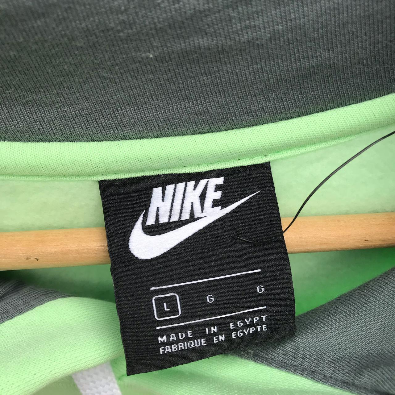 Nike mint green Nike Swoosh large graphic hoodie... - Depop