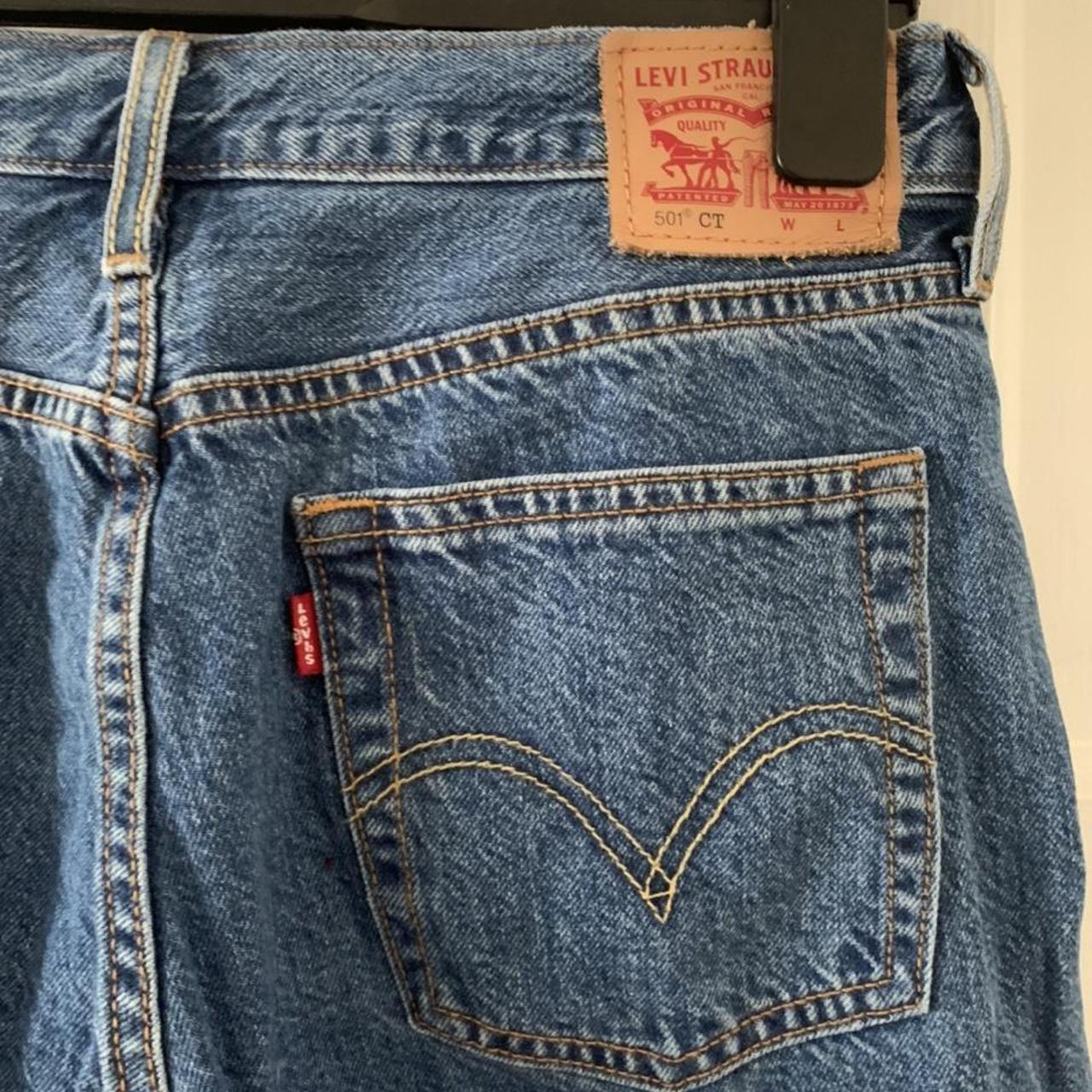 LEVIS 501 ct taper jean mid wash with fly front.... - Depop