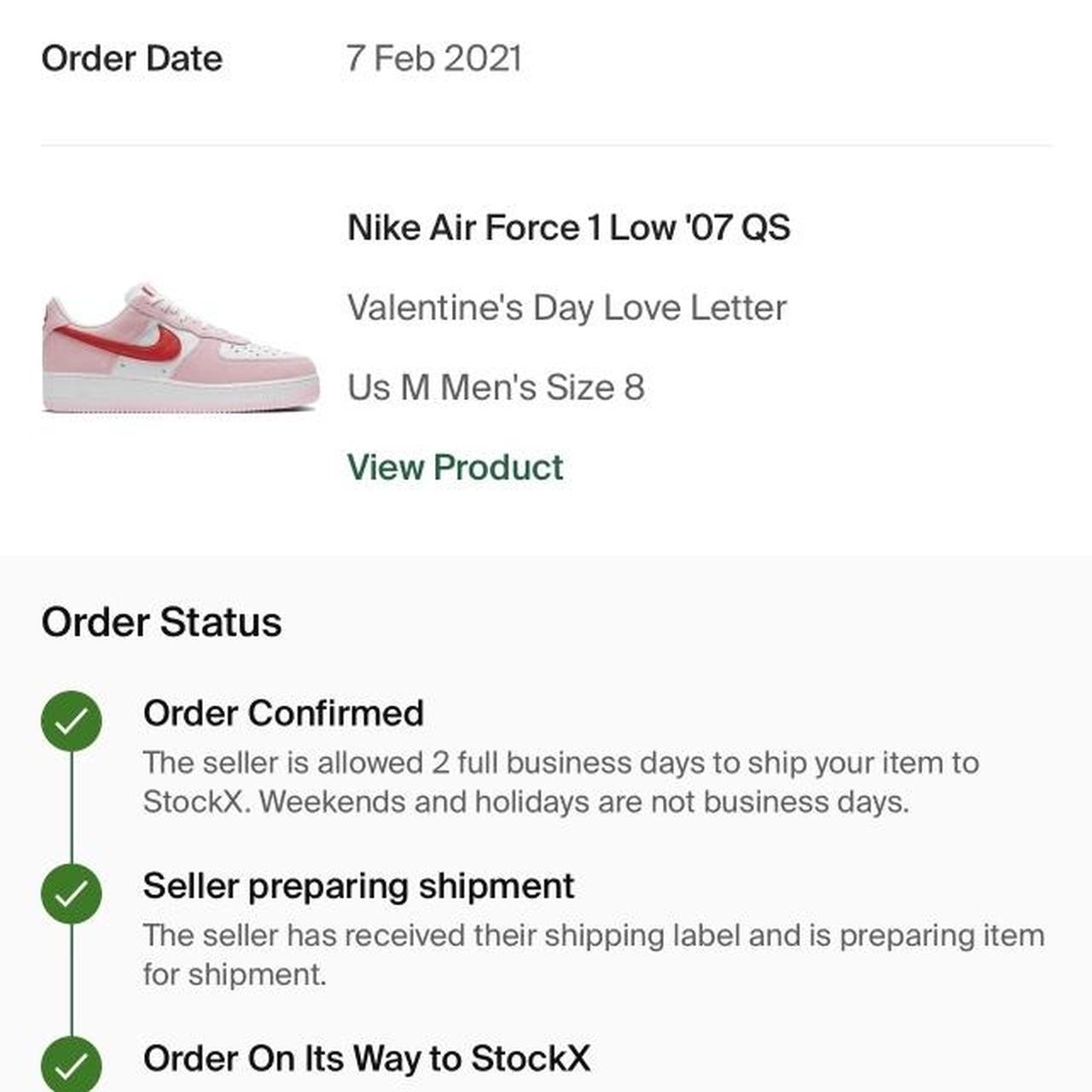 af1 valentines day 2021 stockx