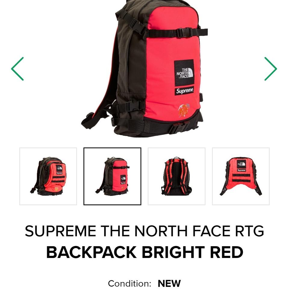 Supreme x The North Face RTG Backpack Bright Red... - Depop