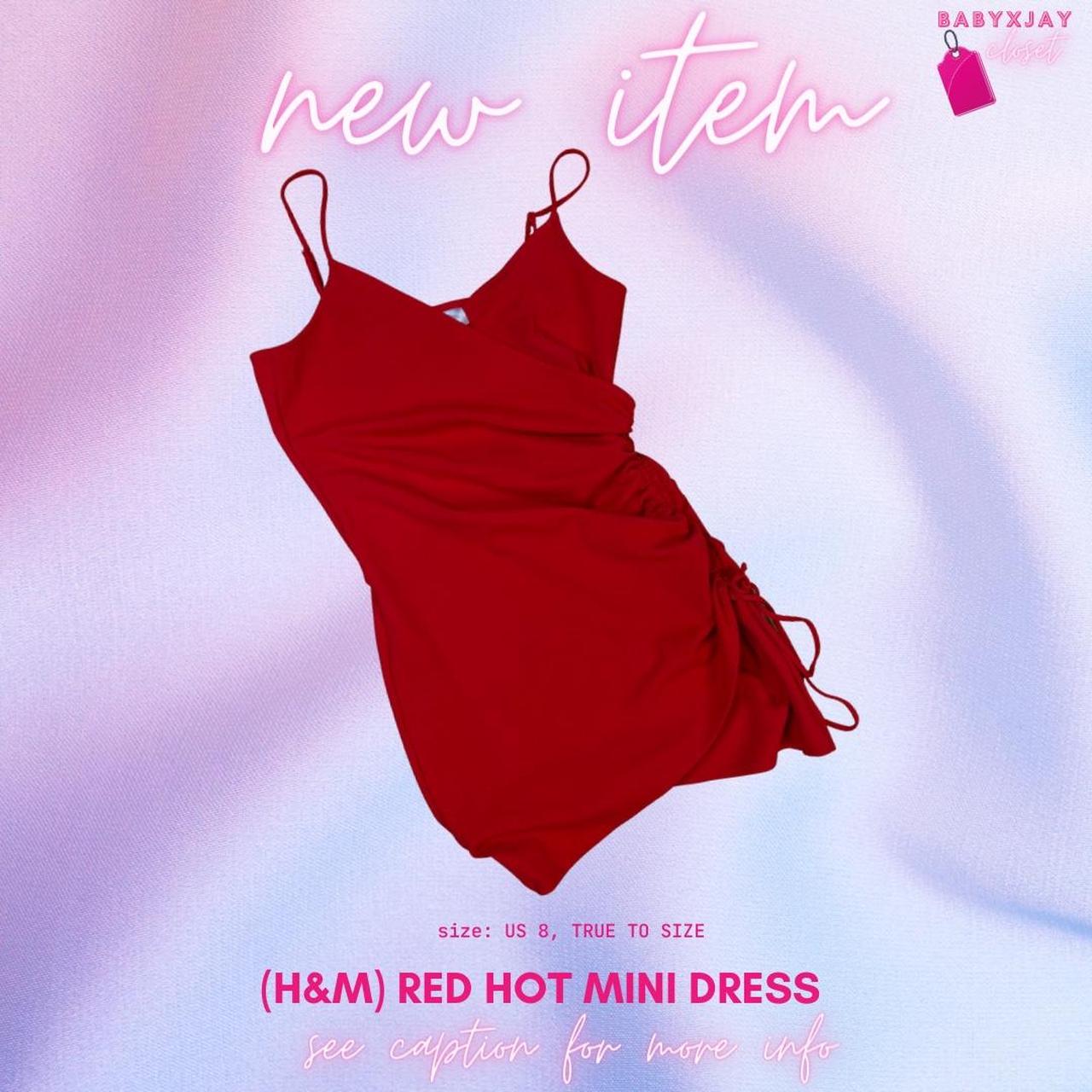 H&M RED HOT MINI DRESS QUALITY: 4/10, WORN TWICE