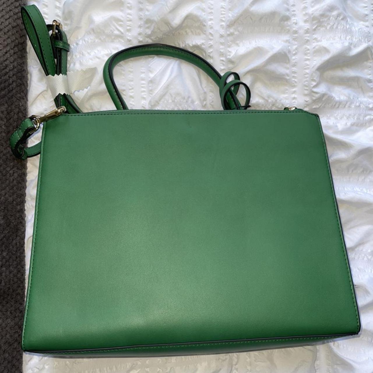 Green quilted faux leather crossbody bag/purse. CLN, - Depop