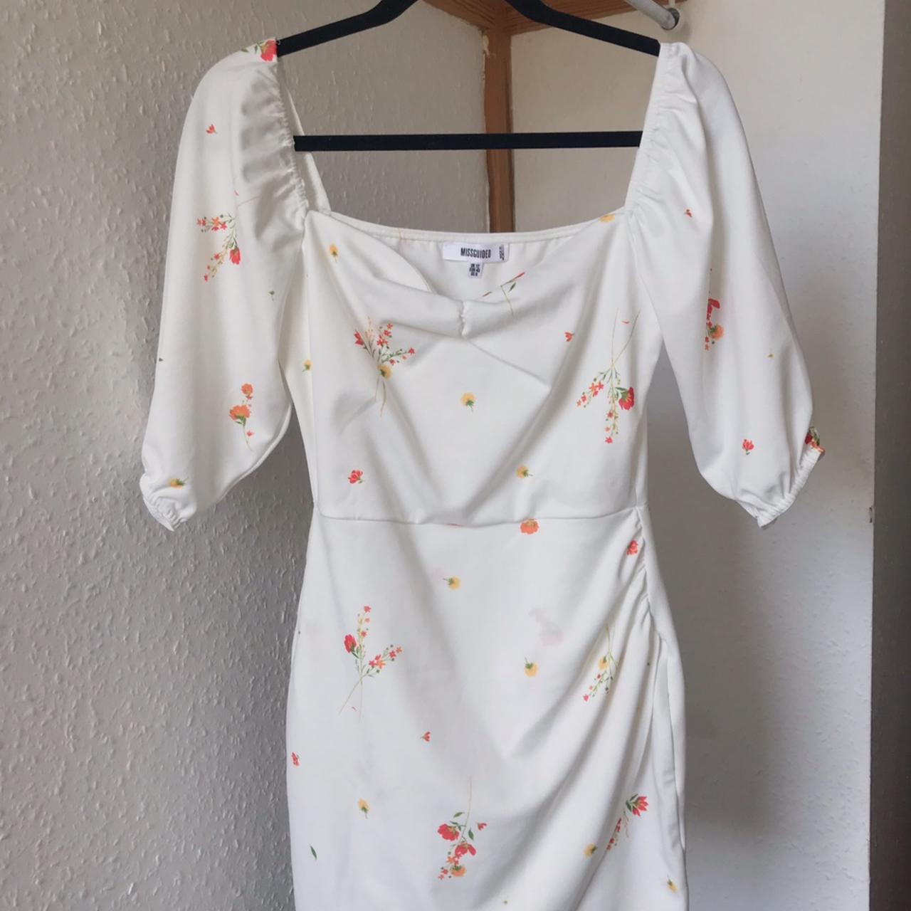 ✨ White floral milkmaid dress from ...