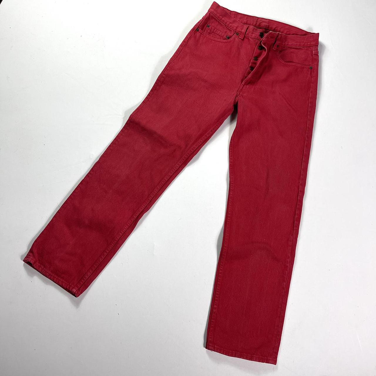 Levi's Men's Red Jeans | Depop