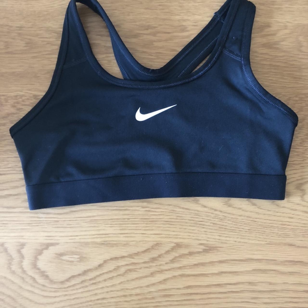 Blue Patterned Nike Pro Dri-Fit Sports Bra Size M - Depop