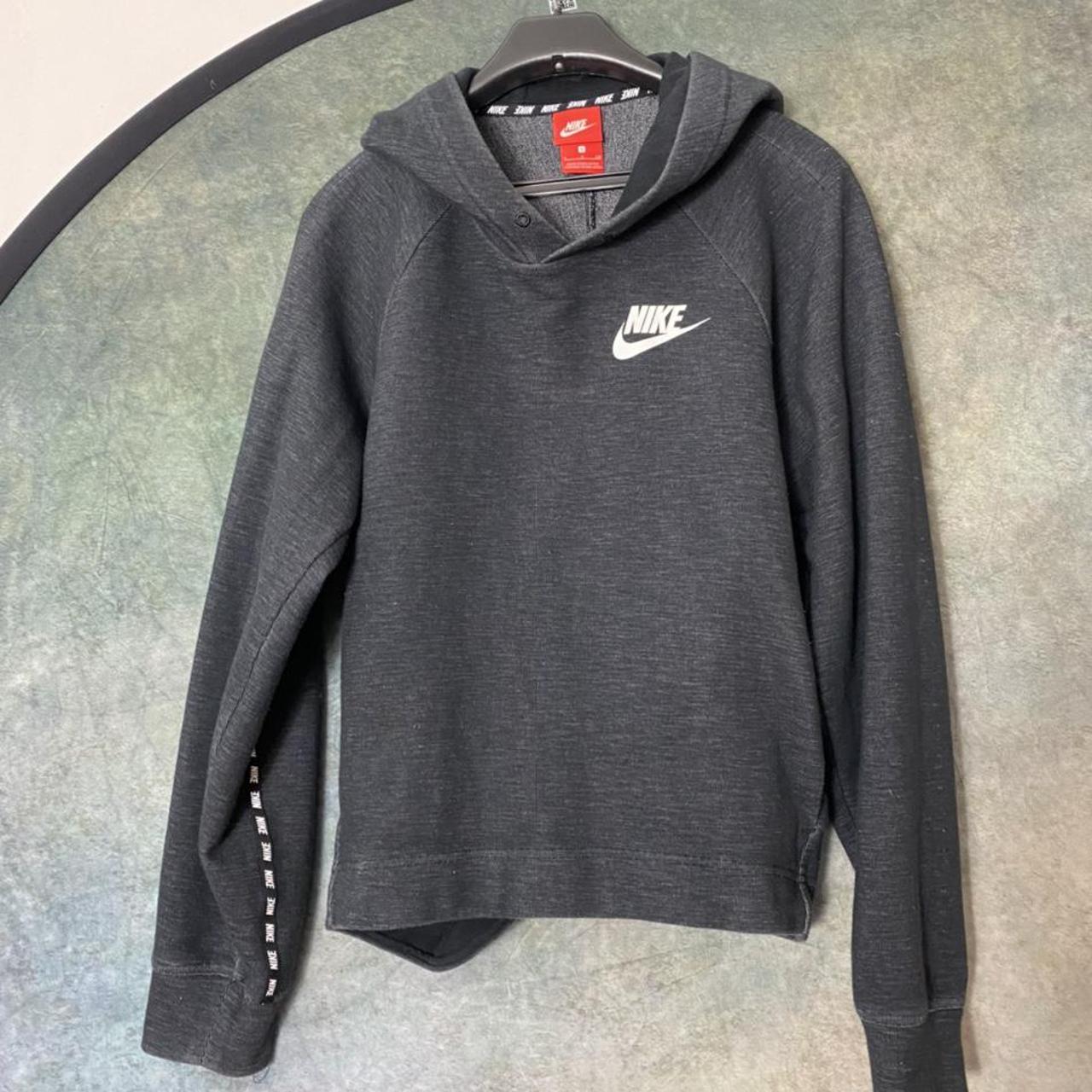 Dark Grey Nike Hoodie Perfect for working out or... - Depop