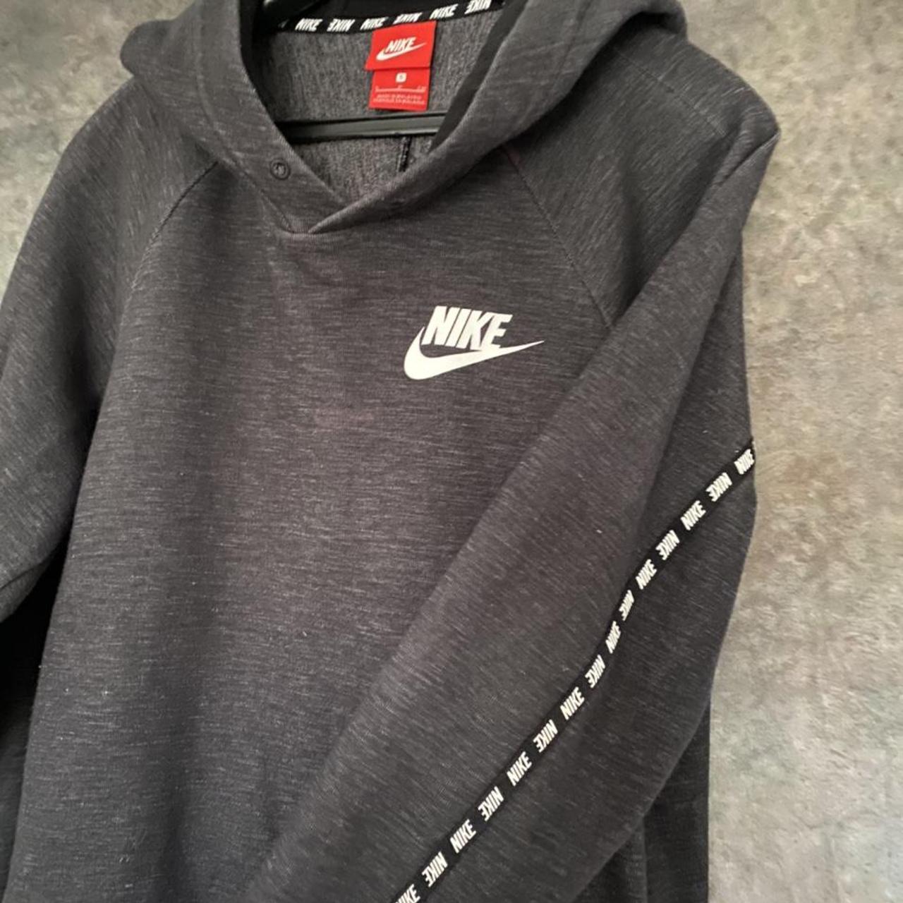 Dark Grey Nike Hoodie Perfect for working out or... - Depop