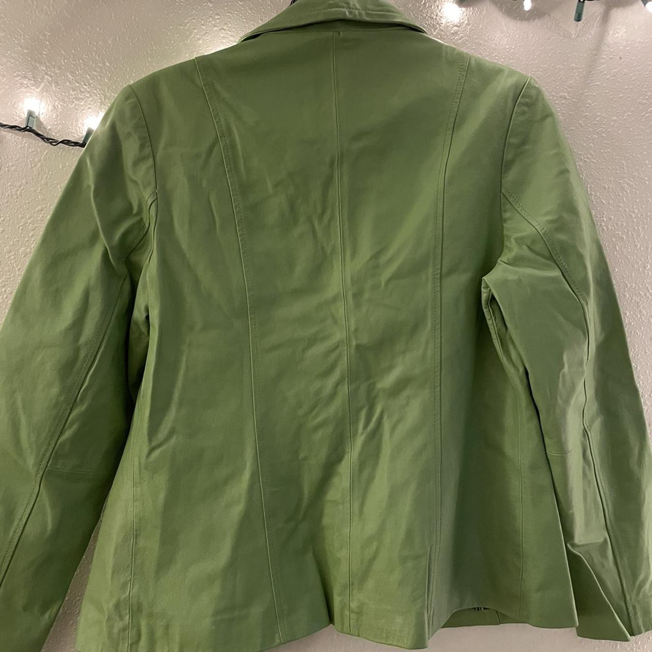 Dialogue lime green leather jacket 🧥🔥 — Dialogue... - Depop