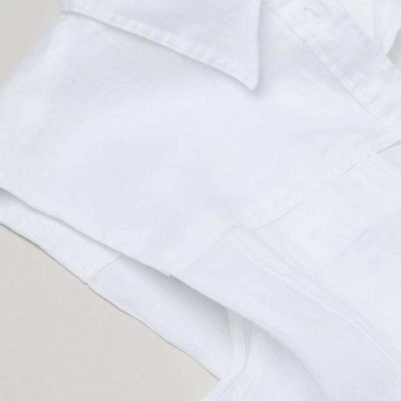 H&M white linen sleeveless blouse / shirt size S /... - Depop